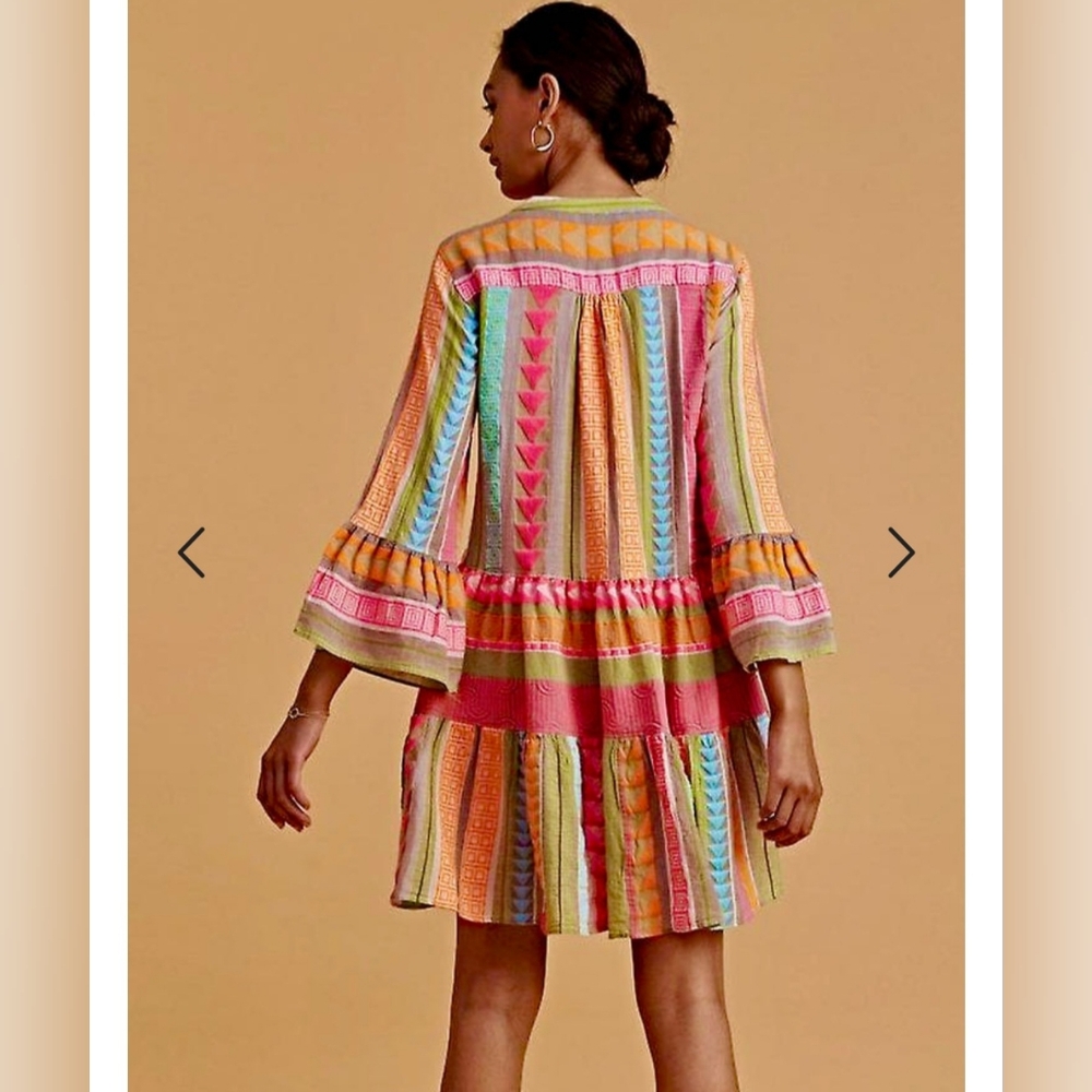 Bohemian Chic Colorful Patchwork Dress - Picture 4 of 8